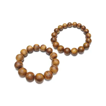 Guansha Qinan Agarwood Zodiac Year Wealth Attracting Beaded Bracelet Unisex