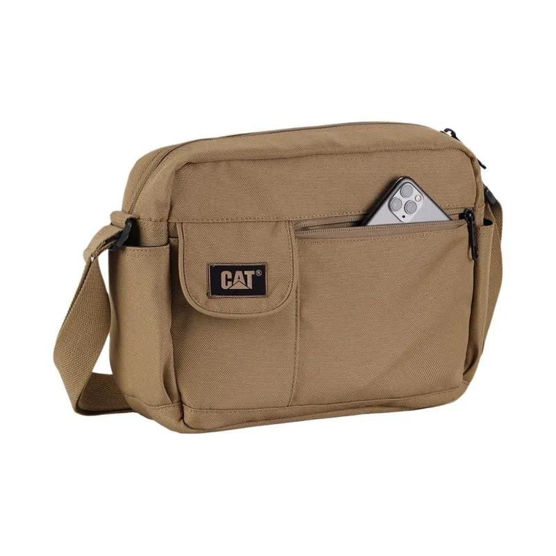 CAT Polyester Messenger Bag Shoulder Bag Crossbody Bag Medium Size Men's Black/Desert-13