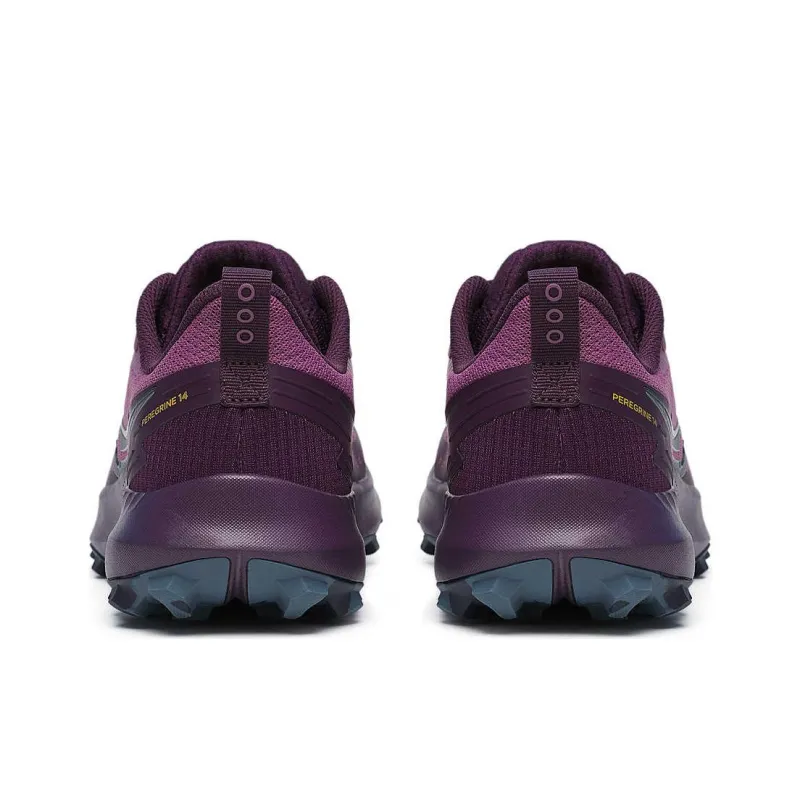 Saucony PEREGRINE 14 Anti-Slip Wear-Resistant Low-Top Trail Running Running Shoes Women's Purple-4
