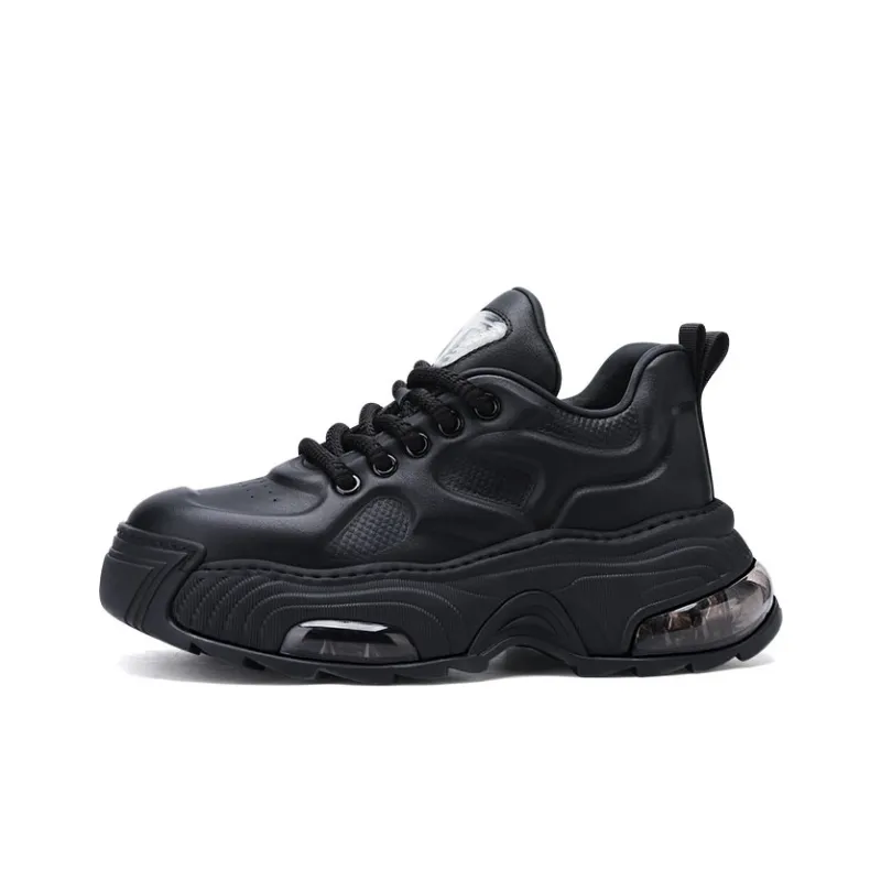 U7 Chunky Sneakers Men Low Top Black-0
