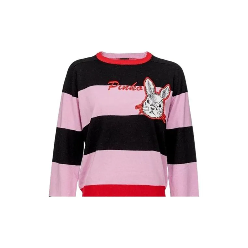 PINKO SS23 Knitwear Women's Black Pink-5