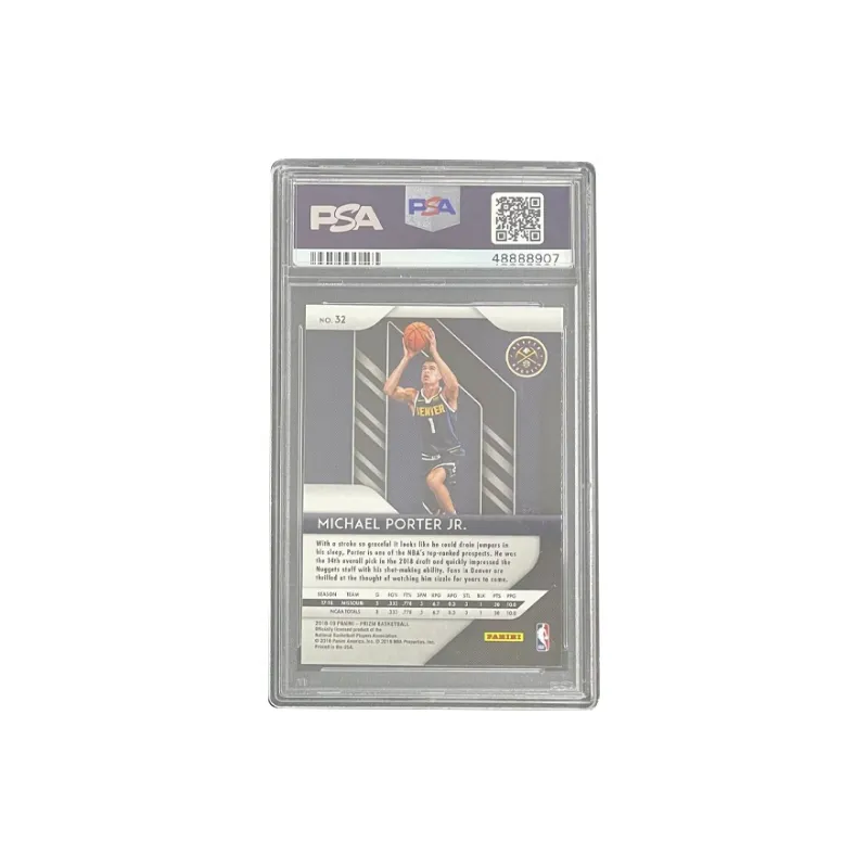 PANINI 2018 19 Prizm Nuggets Michael Porter Rising Stars RC PSA 9 Player Card Product Access Graded Cards 1 Pc-1