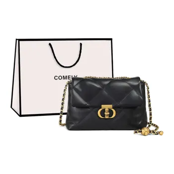 COMELY Synthetic Leather Shoulder Bag Regular Women's Black