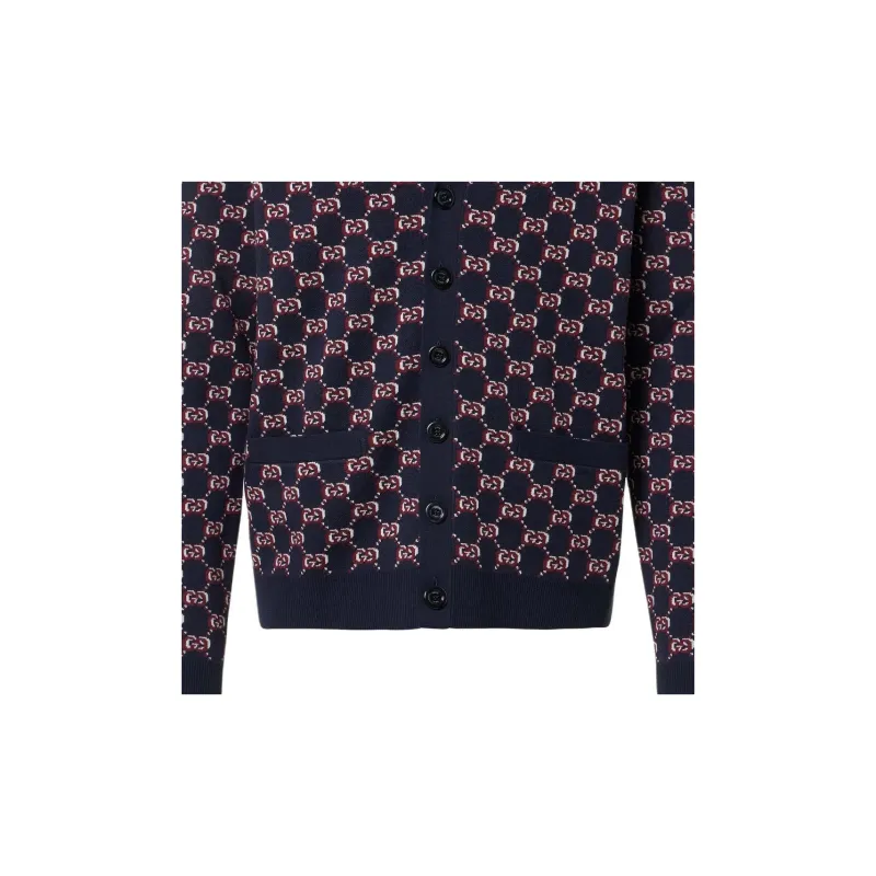 GUCCI Monogrammed Button Up Cardigan-7