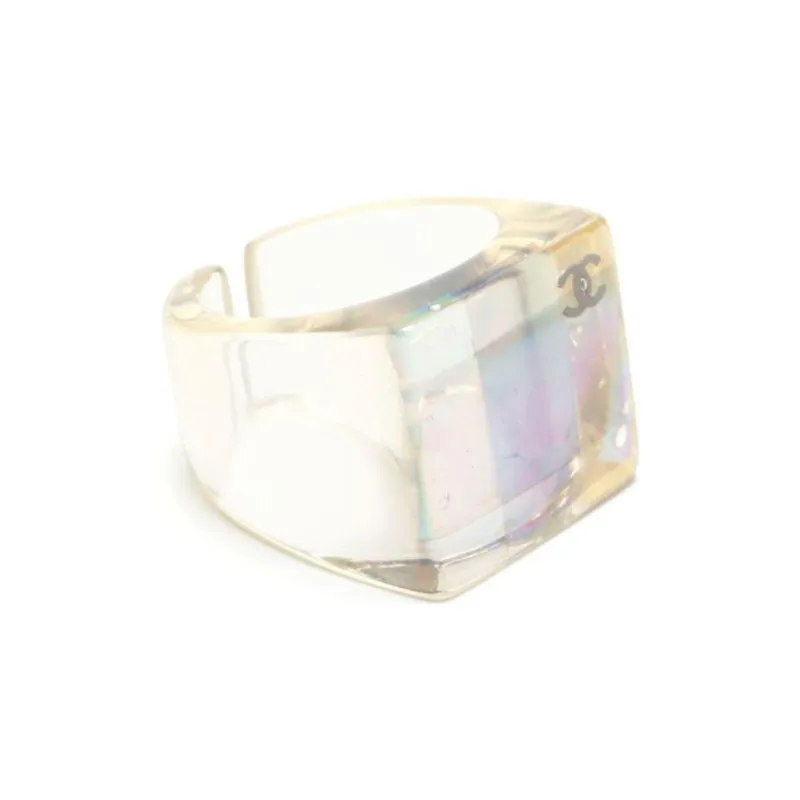 CHANEL 2000s Cc Square Ring-3