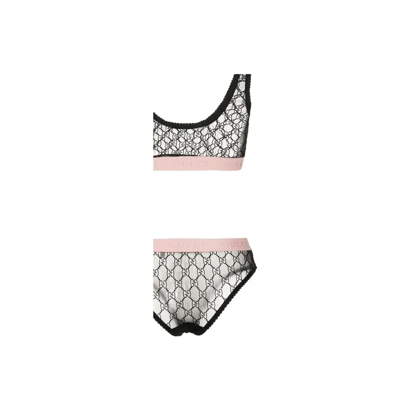 GUCCI Tulle Jacquard Bra Set-5