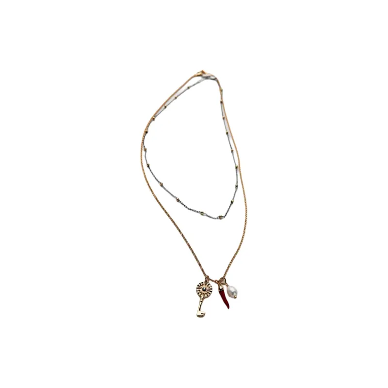 ZARA Brass Necklaces Women's Gold-2