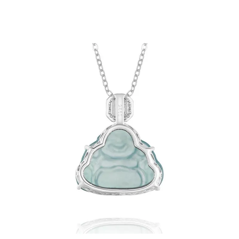 Artisan Lock Heart Jade High Ice Jade Jadeite Necklaces Women's-3