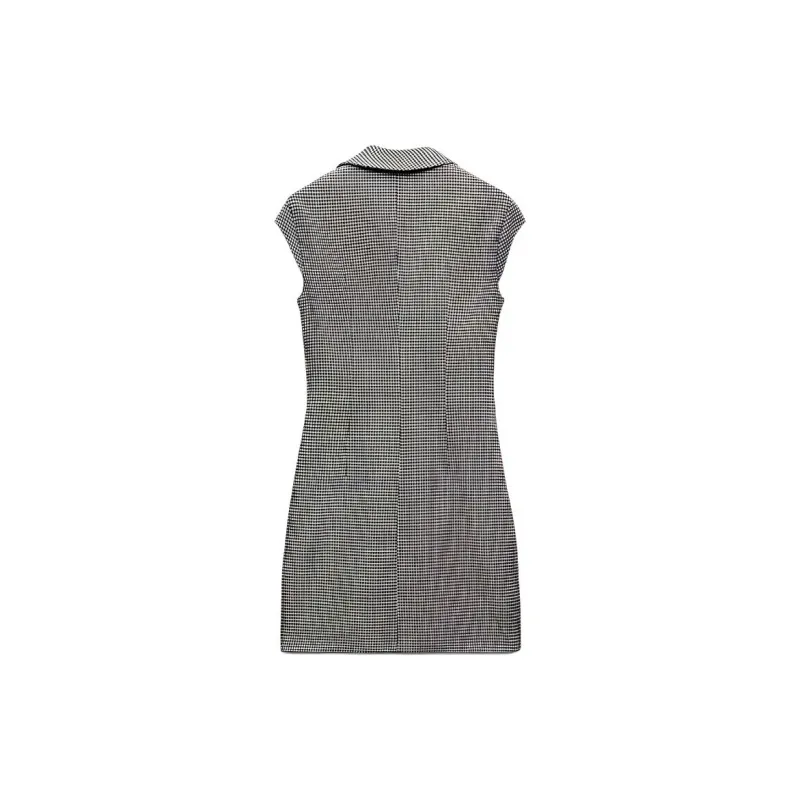 ZARA Short Sleeved Dress Women's Brown-1