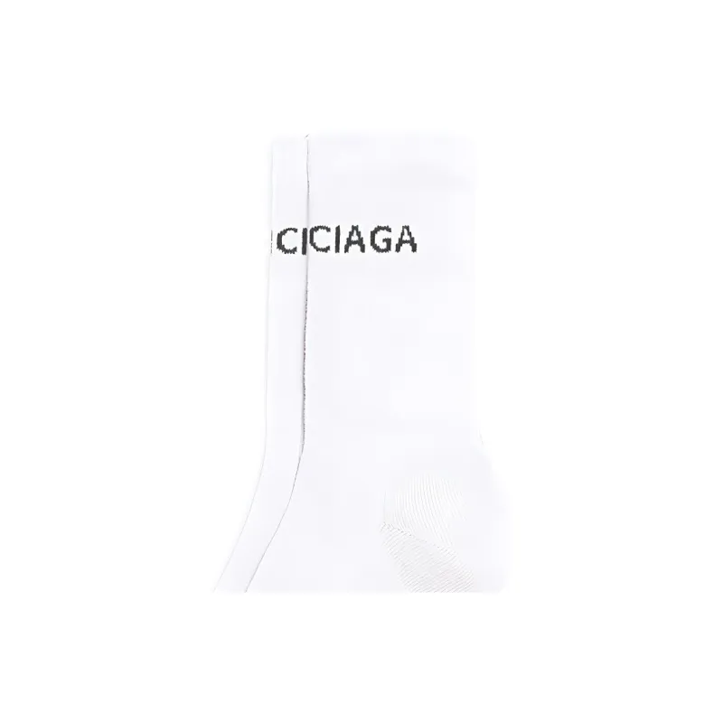 Balenciaga Mid Calf Socks Women's 1 Pack White-3