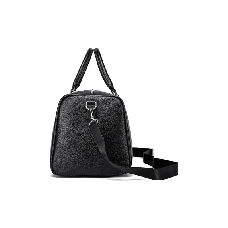 FAIRWHALE Top Grain Cow Leather Travel Bag Regular Men's Black-2