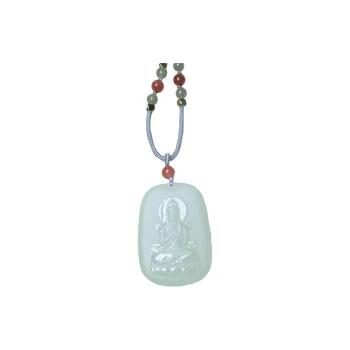 Ingenuity Necklaces Pale Greenish White Jade Men's