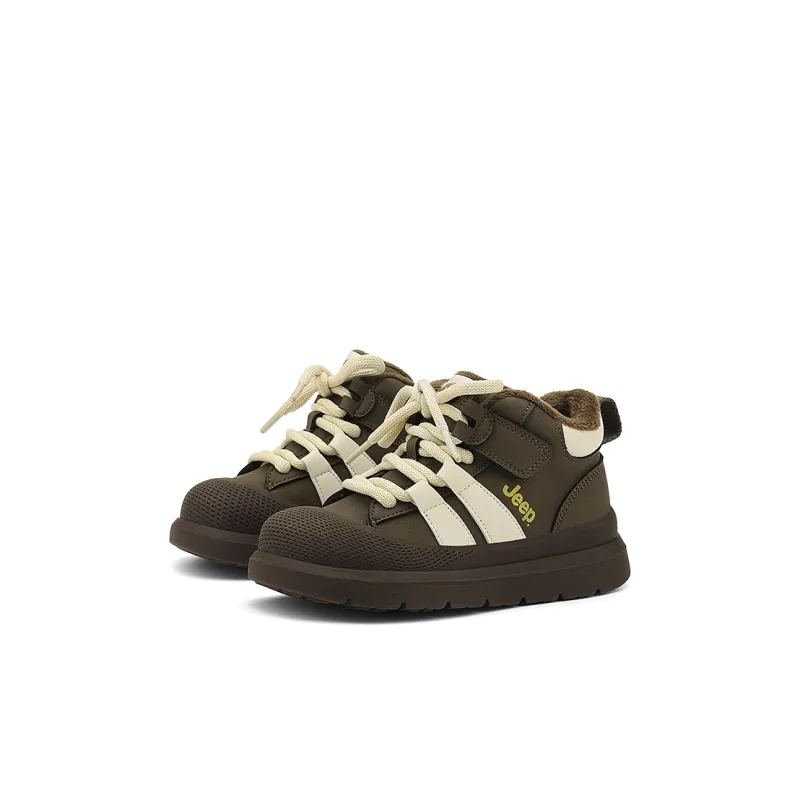 Jeep Cushioning, Wear Resistant Kids Lifestyle Shoes Dark Brown White Kids'-2