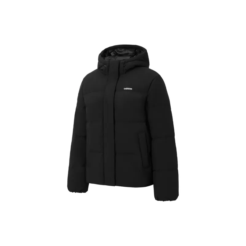 Adidas Down Jacket Women's Black Comes With Necklace-2