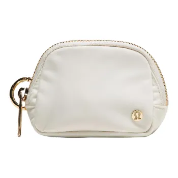 Lululemon Everywhere Nylon Coin Purse Regular Unisex Bone & Gold