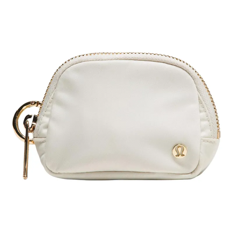 Lululemon Everywhere Nylon Coin Purse Regular Unisex Bone & Gold-0