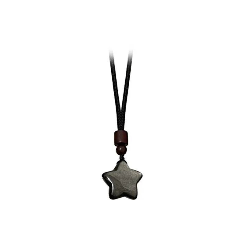 Nine Music Obsidian Necklaces Unisex-0