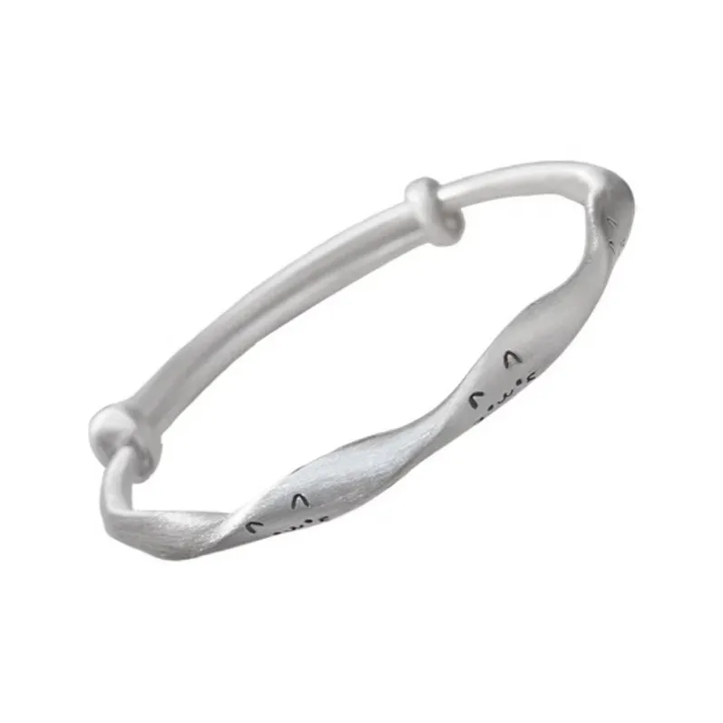 Brahmacharya 999 Fine Silver Bangles Women's-0