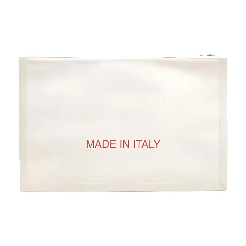 CELINE Canvas Canvas Bag Clutches Large Size Women's White-2