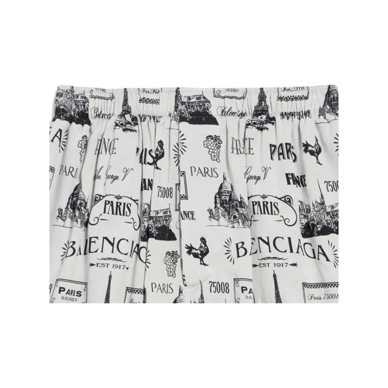 Balenciaga FW24 Casual Shorts Regular Fit Men's Gray-2