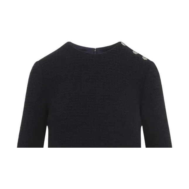 GUCCI Damier Boucle Long Sleeve Dress-3