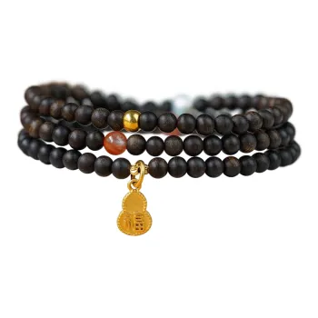 FANGYUANXIAOFU Fragrance Enhancer, Agarwood Luxe National Style Bracelet Women's