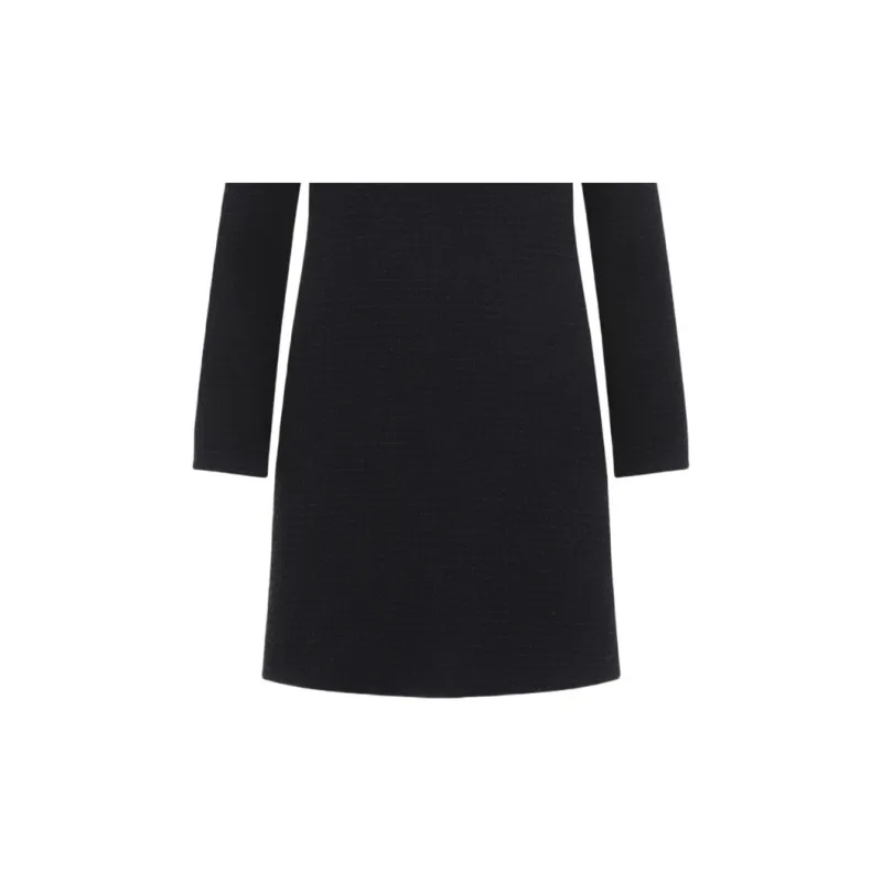 GUCCI Damier Boucle Long Sleeve Dress-4