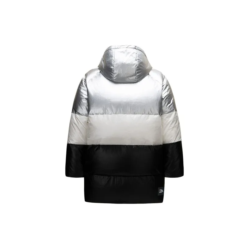 Anta Life Collection Down Jacket Women's Metallic Silver/Papyrus White-1