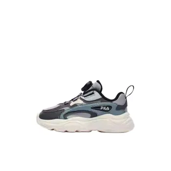 FILA KIDS BOA Anti Slip Wear Resistant Low Top Kids' Running Shoes Gray Children Aged 3 7 Years Old