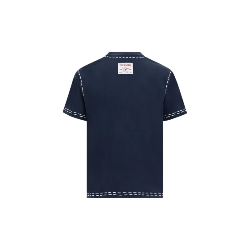 TRUE RELIGION SS24 T Shirt Unisex Navy Blue-1