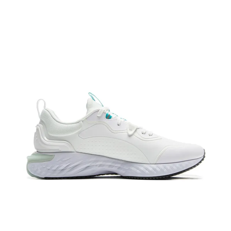 LiNing Slip Resistant Lightweight Rebound Low Top Casual Shoes Men's Standard White-1