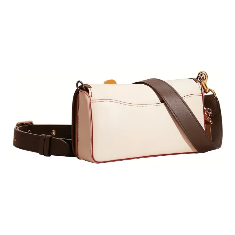 COACH Dinky Glove Tanning Crossbody Bag Shoulder Bag Medium Size Women's Apricot Multicolor-1