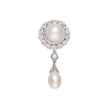 ZHENZHUAOMI Freshwater Pearl Brooches Women's