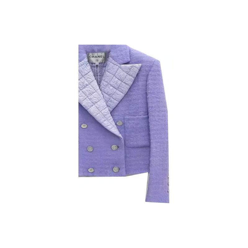 CHANEL Jackets Coats Women's Purple-6