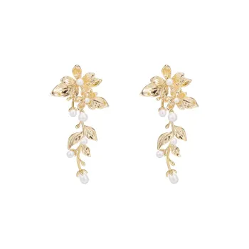 Peach Tea High Light Pearl Earrings Women's