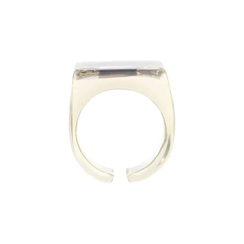 CHANEL 2000s Cc Square Ring-1