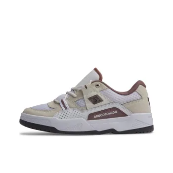 DC Shoes Construct Anti Slip Wear Resistant Low Top Skateboard Shoes Women's White Beige Brown