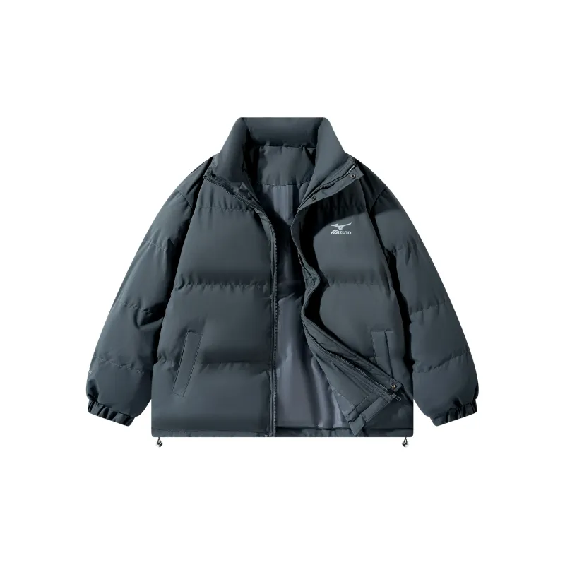 Mizuno Puffer Jacket Unisex Gray Comes With Necklace-1