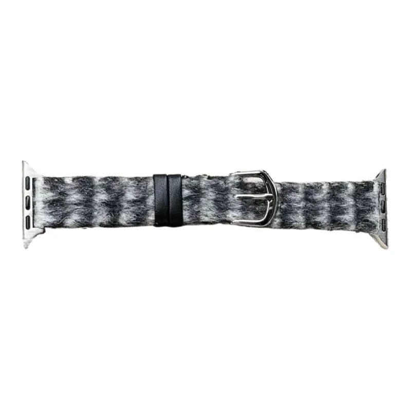 Warbler Dew Compatible With Apple Watch S9/S8/SE/7/6/5/4/3 Fall And Winter Plaid Woolen Strap-5