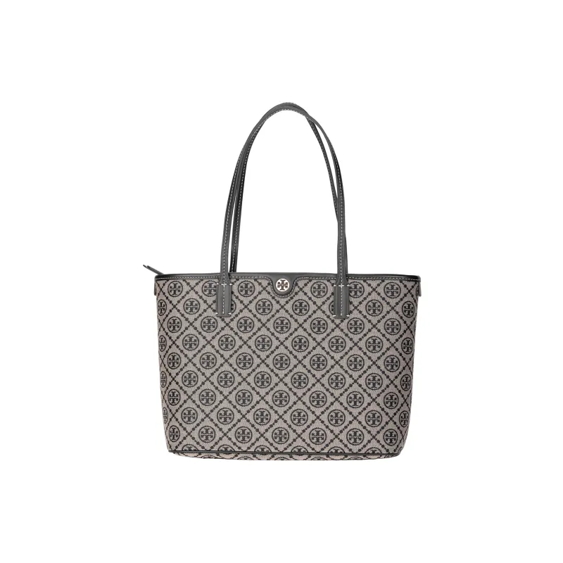 TORY BURCH T Monogram Zip Tote Navy-2