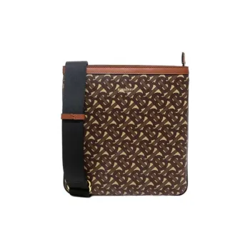 Burberry Canvas Shoulder Bag Crossbody Bag Men's Yellow Brown