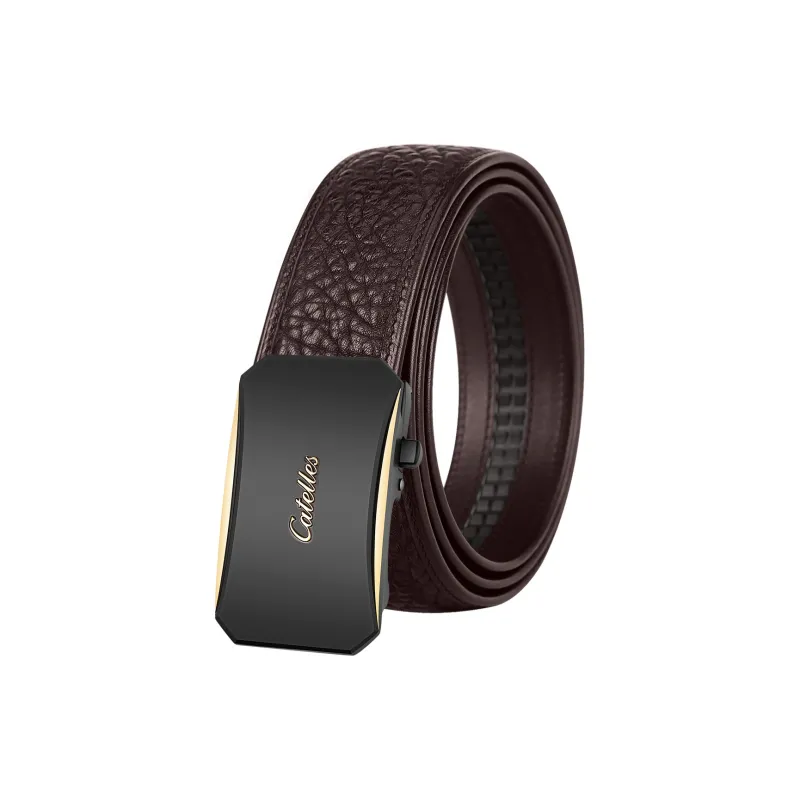 CATELLES Cow Leather Leather Belts Men's 3.5cm-5