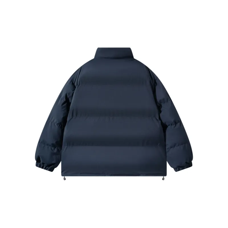 Mizuno Puffer Jacket Unisex Dark Blue With Necklace-2