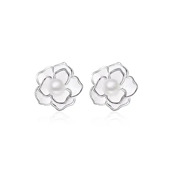 Chongqing Gold Store S925 Silver Stud Earrings Women's