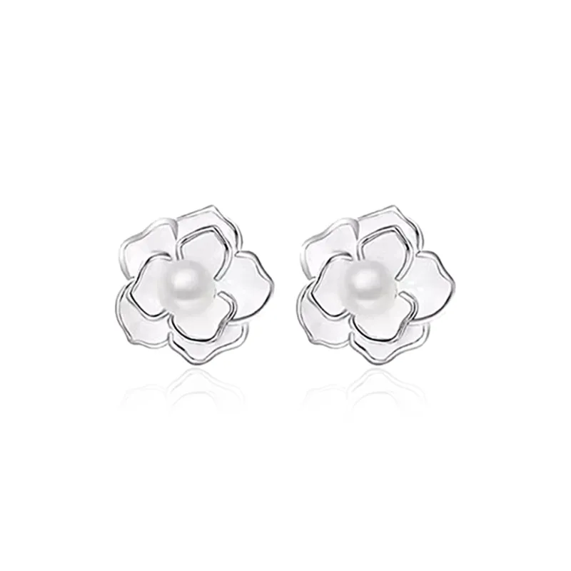 Chongqing Gold Store S925 Silver Stud Earrings Women's-0