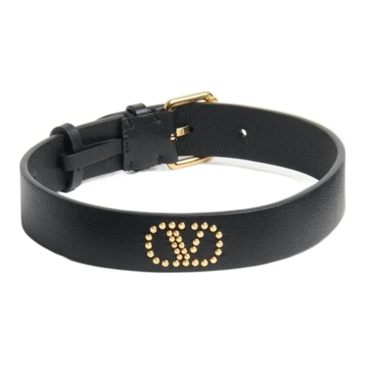 Valentino Calfskin Necklaces Women's Black-0