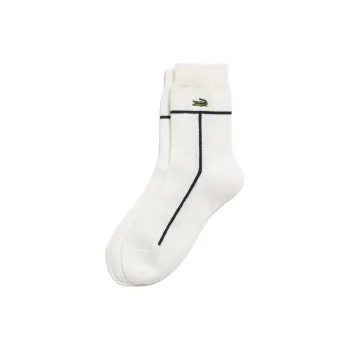 LACOSTE Mid Calf Socks Men's 1 Pack White
