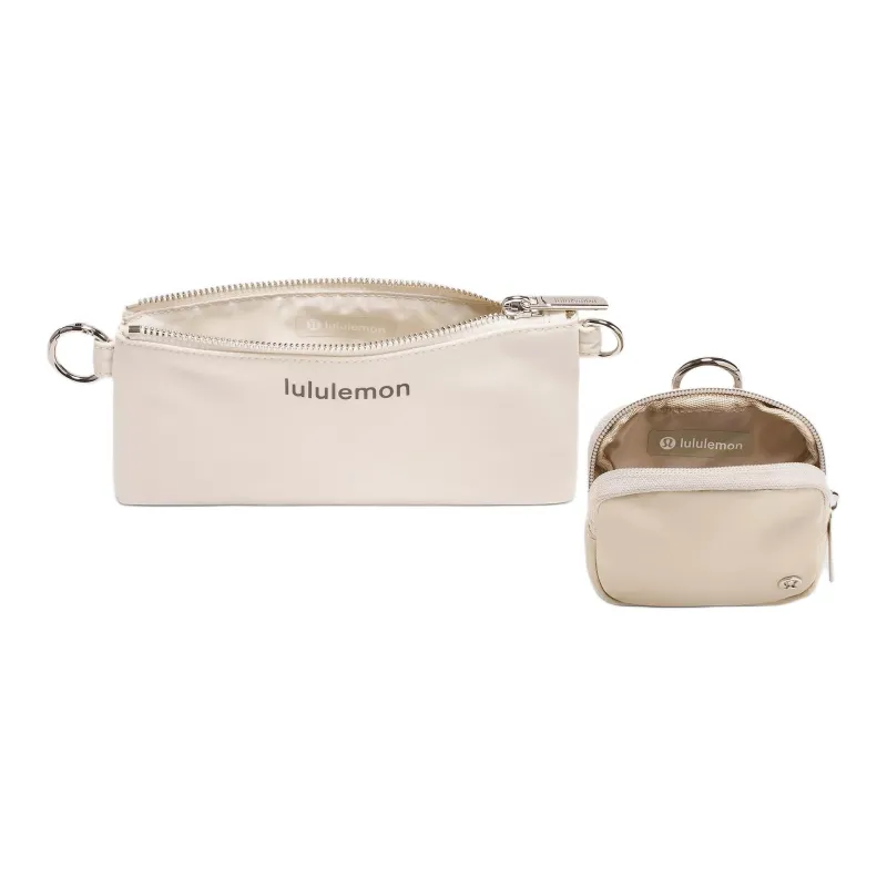 Lululemon Nylon Shoulder Bag, Crossbody Bag Regular Unisex Raw Hemp Blend Bone-2