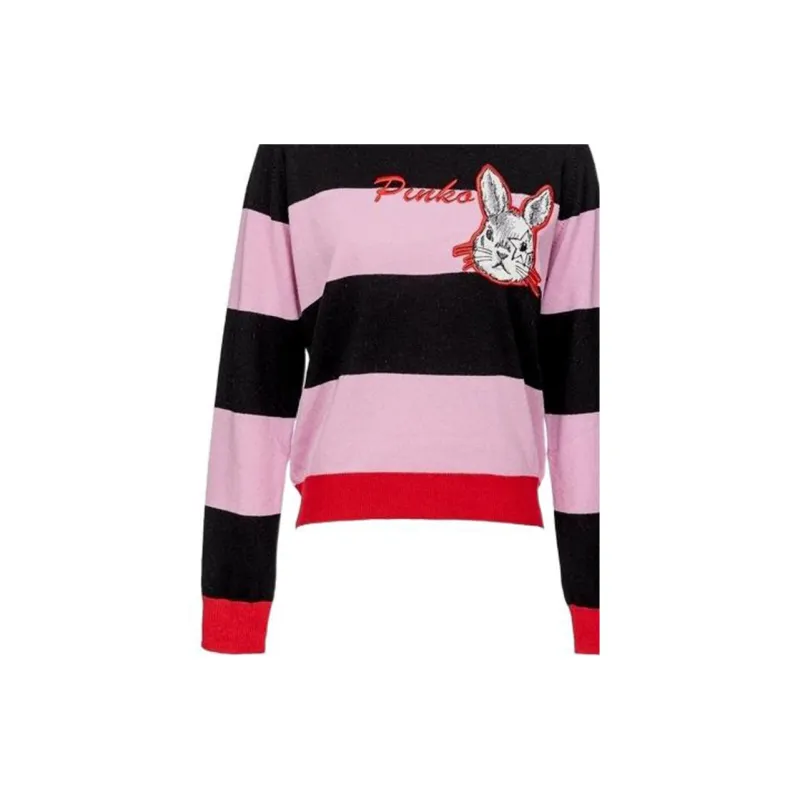 PINKO SS23 Knitwear Women's Black Pink-4