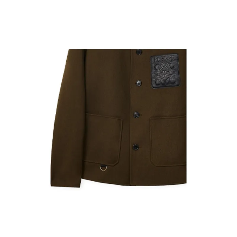 LOEWE Jacket Men's Dark Olive Green-5